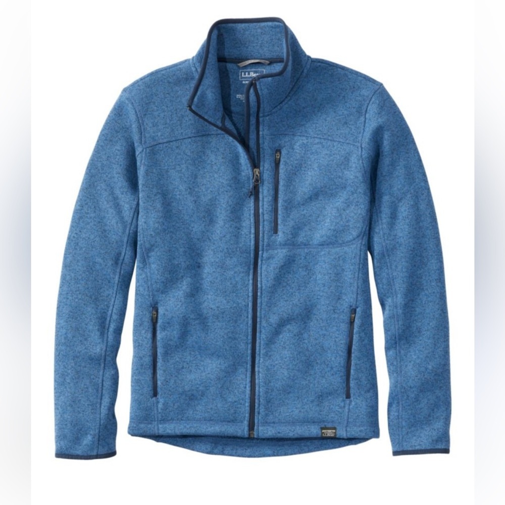 L.L.Bean Men’s Sweater Fleece Full Zip‎ Jacket XL Blue Outdoors Gorpcore Hiking